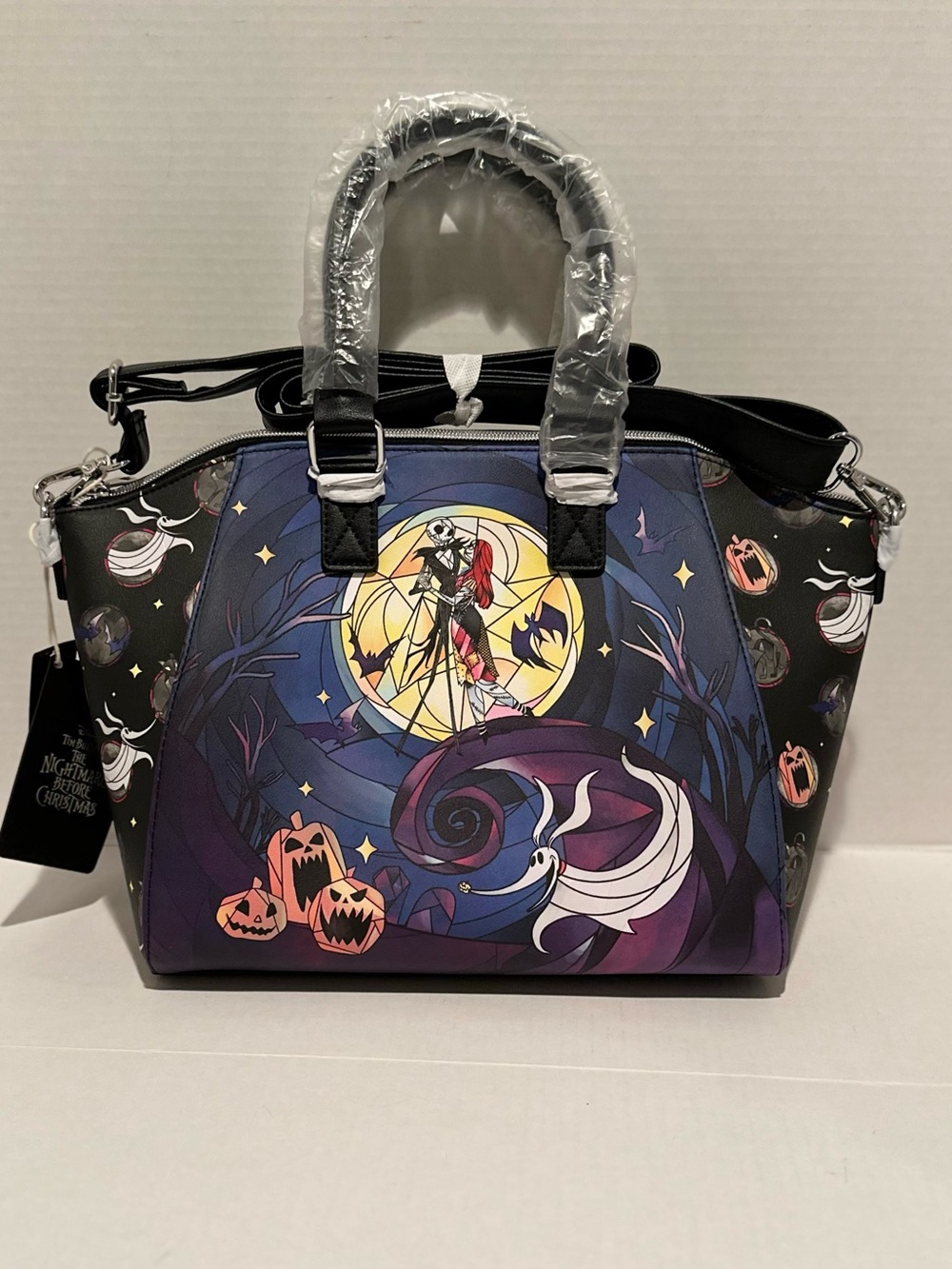 Loungefly Disney NWT The Nightmare Before Christmas Stained Glass Satchel Bag
